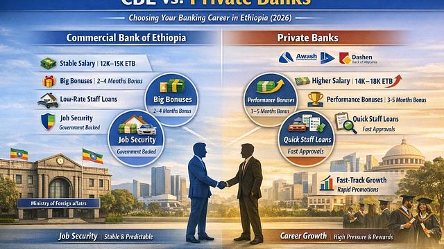 CBE vs. Private Banks: 2026 Salary & Benefits Guide for Ethiopia